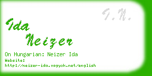 ida neizer business card